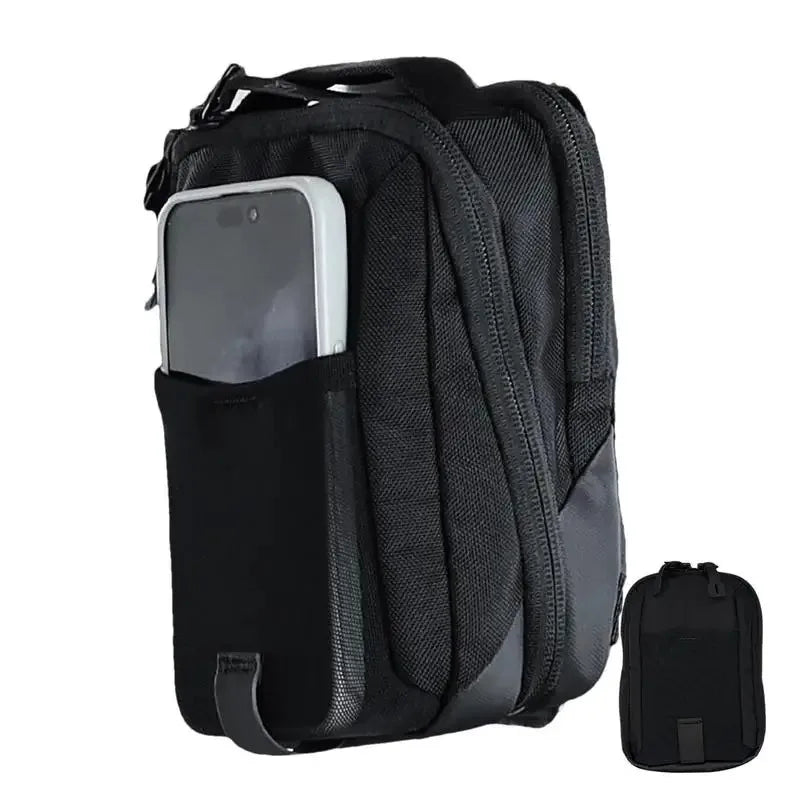Unisex Magnetic Gym Phone Sling Bag Sport Chest Crossbody Handle Pouch with Earphone Key Water Bottle Organizer for Fitness Floo